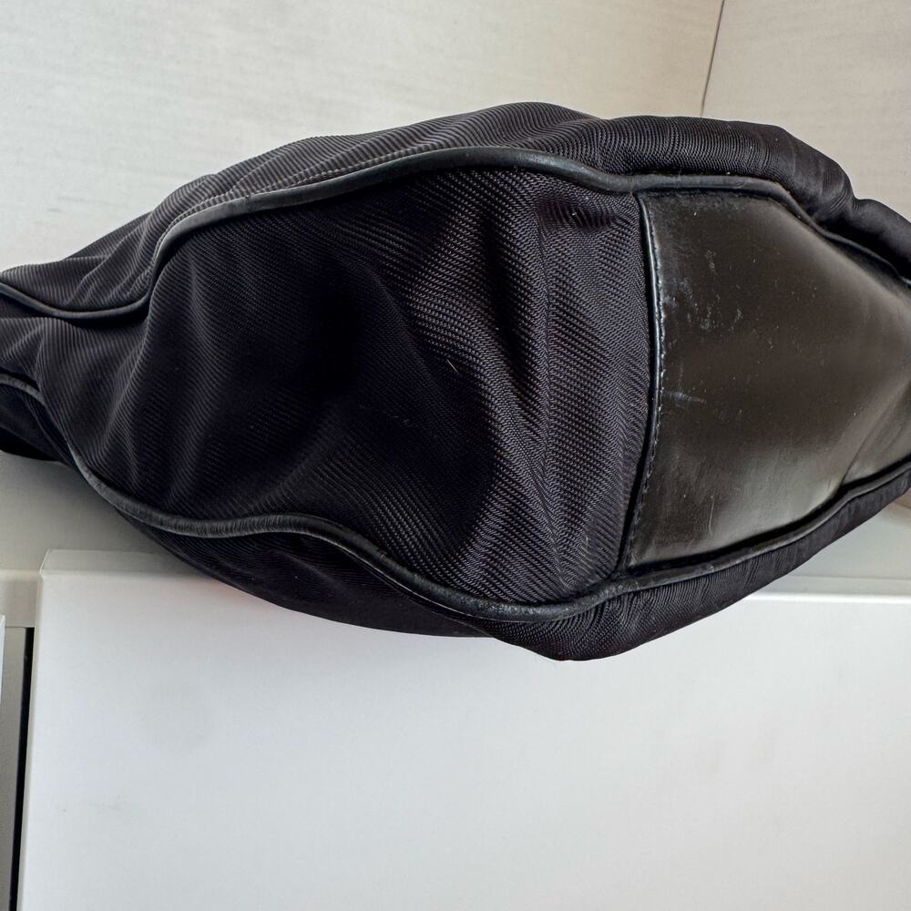 Gucci Large black bag bamboo handle shoulder purse Nylon vintage classic design - Picture 8 of 17